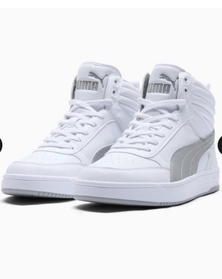 Zapatillas Puma Dribble Mid Blancas y Grises