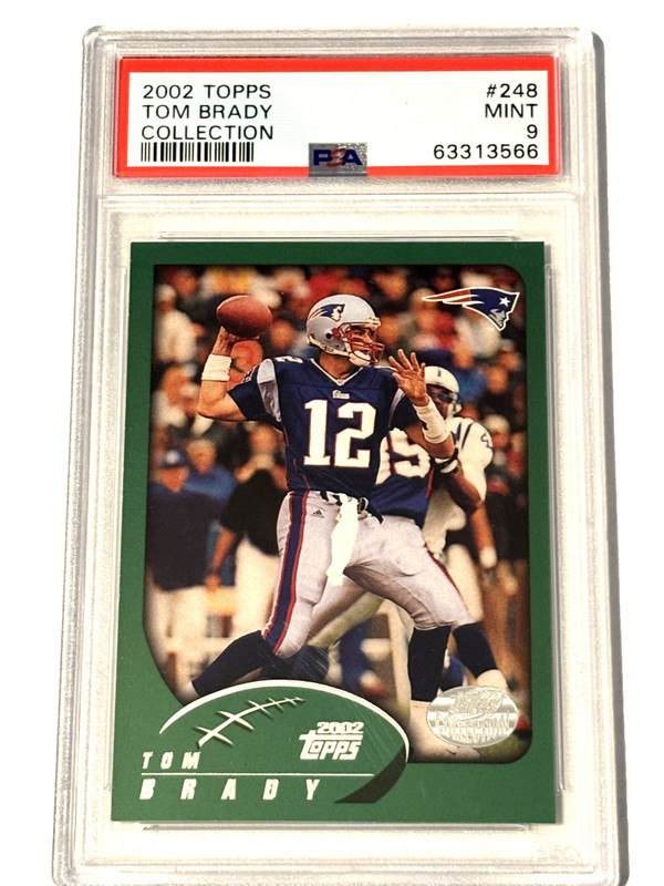 2002 Topps #248 Tom Brady Collection Silver Series PSA 9 Tough Grade!
