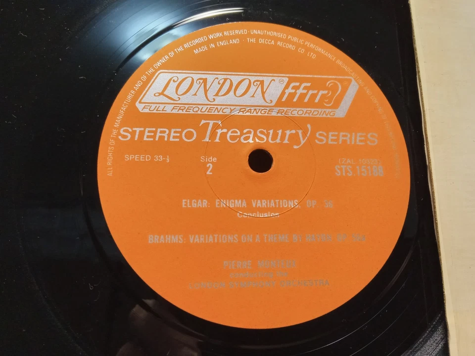 Monteux, London Symph - Elgar Enigma Variations / Brahms Variations Haydn LP NM - Image 4 of 4