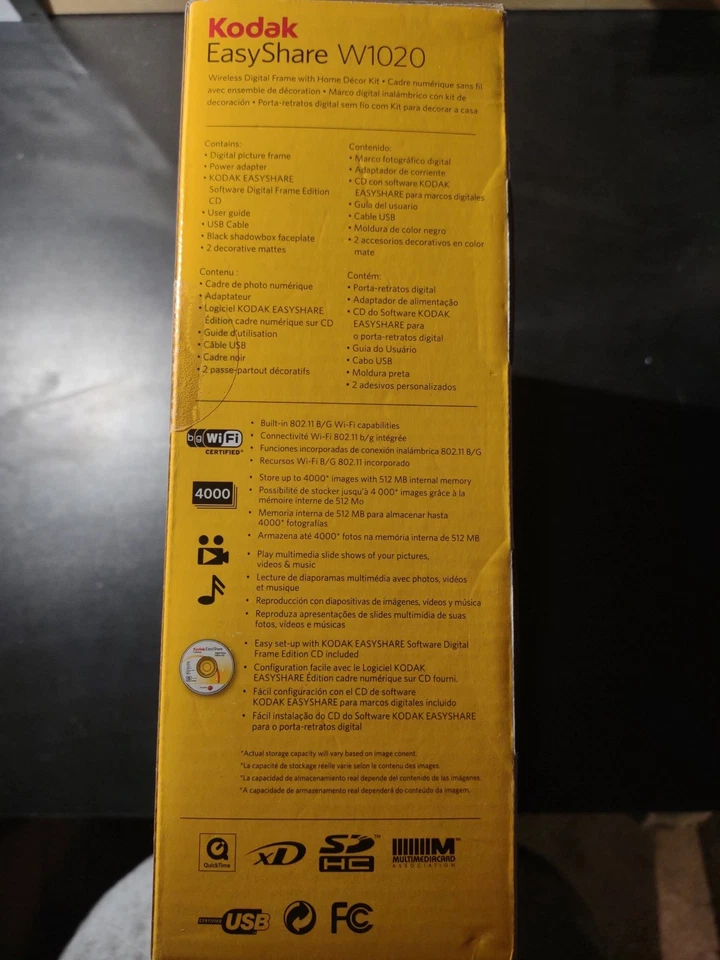 KODAK EasyShare W1020 - 10" Wireless WiFi Digital Photo Frame SEALED NEW - Image 3 of 4