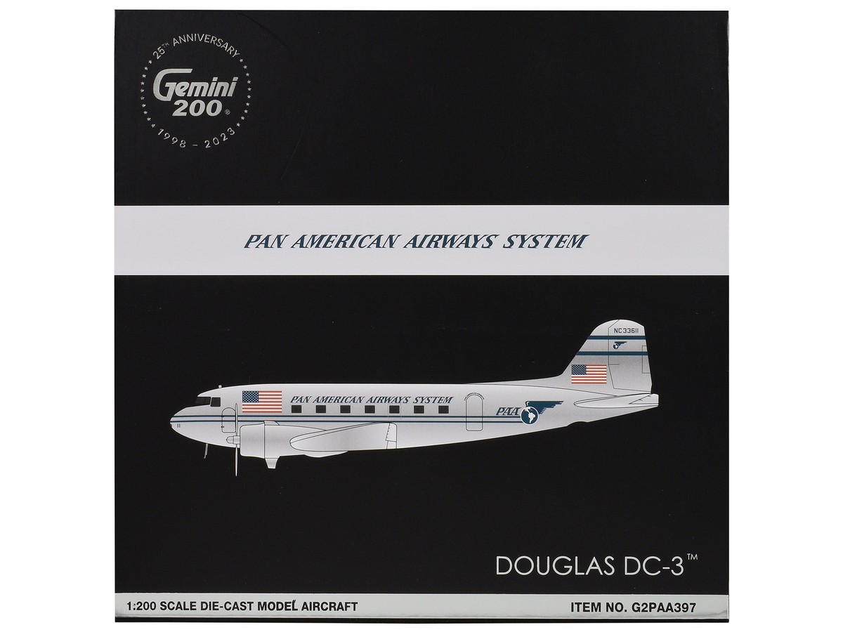 Douglas DC-3 Pan Am (NC33611) Polished Metal 1/200
