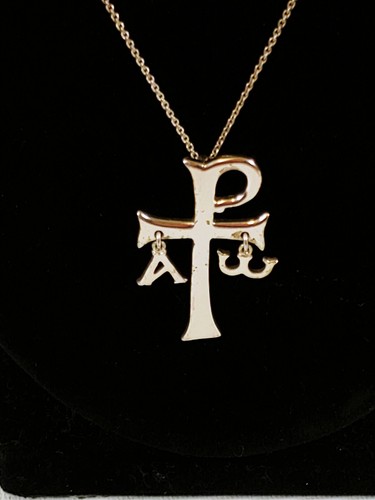 Sterling Silver .925 The Alpha Omega Cross Necklace & Pendant 4.5Grams