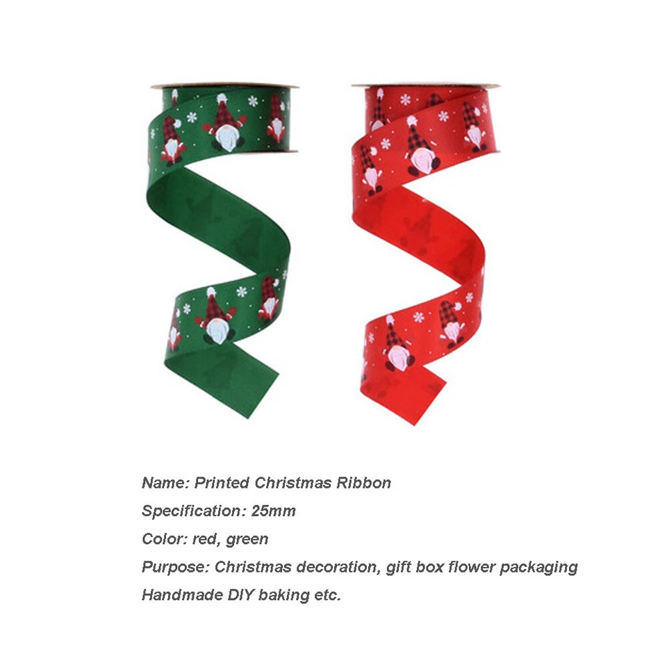 Cinta de envolver regalos de Navidad 25M cintas suministros para decoración de fiestas en el hogar Foto 3 de 4