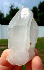 Samadhi PINK Himalayan PENCIL Clear QUARTZ Crystal Point Himalaya Mountains #4