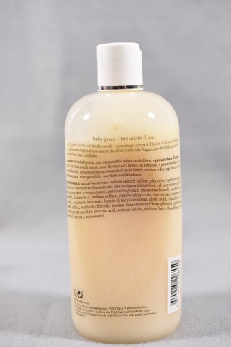 Philosophy Baby Grace Perfumed Olive Oil Body Scrub 16 oz New Sealed - Picture 2 of 3