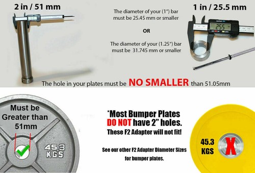 4" F2 Olympic Sleeve Adapter with Isometric Training Collar for 1" | 1.25" Bar - Picture 10 of 12
