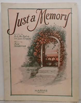 Just A Memory - De Sylva, Brown & Henderson - Sheet Music  1927