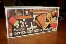 Vintage 1971 Scrabble Sentence Cube Game - Selchow & Righter Co. - Complete!