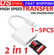 TF/SD Card Adapter Camera Reader for iPad iPhone6 6S 7 8 Plus 13 14 Pro X Xs Max