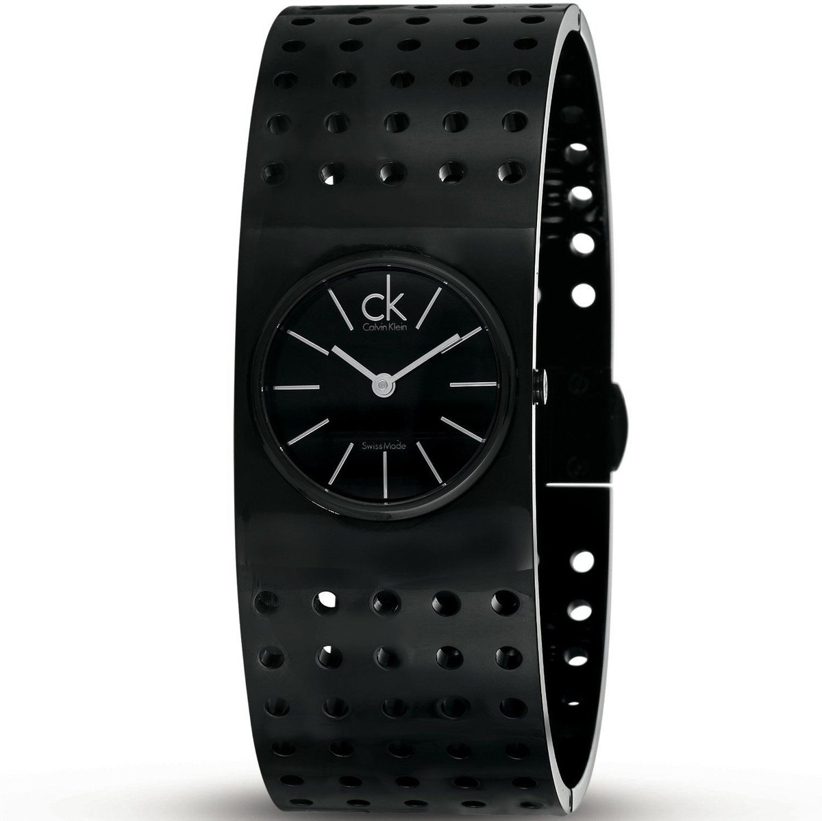Calvin Klein K8324302 Womens Grid Swiss Blk PVD Stainless Steel