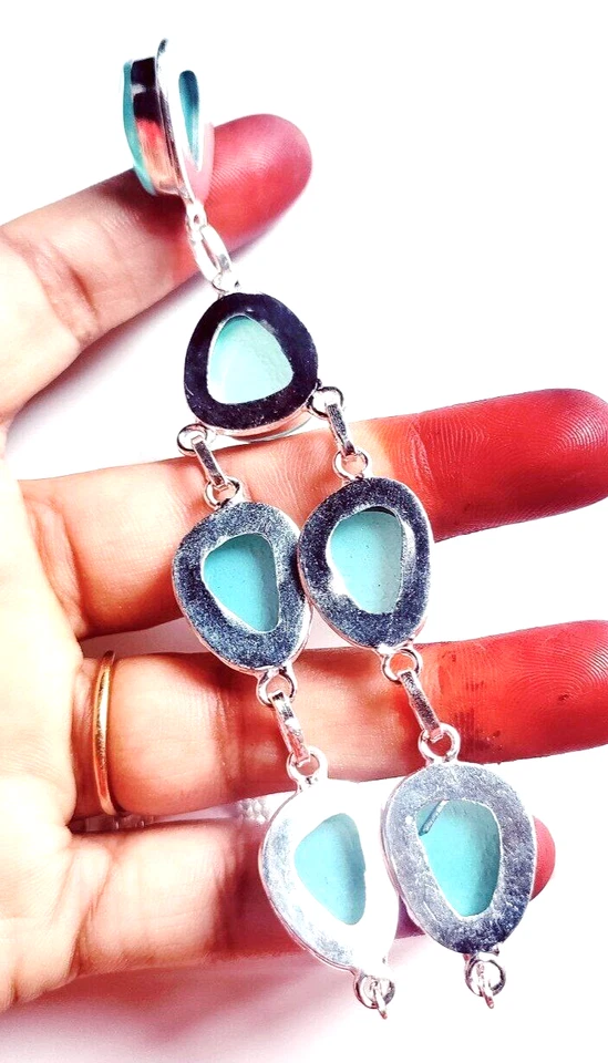 Australian Triplet Opal Gemstone 925 Sterling Silver Handmade Jewelry Necklace - Image 3 of 4