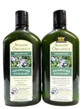 2 avalon organics shampoo volumizing rosemary 11oz ea scuffed bottles