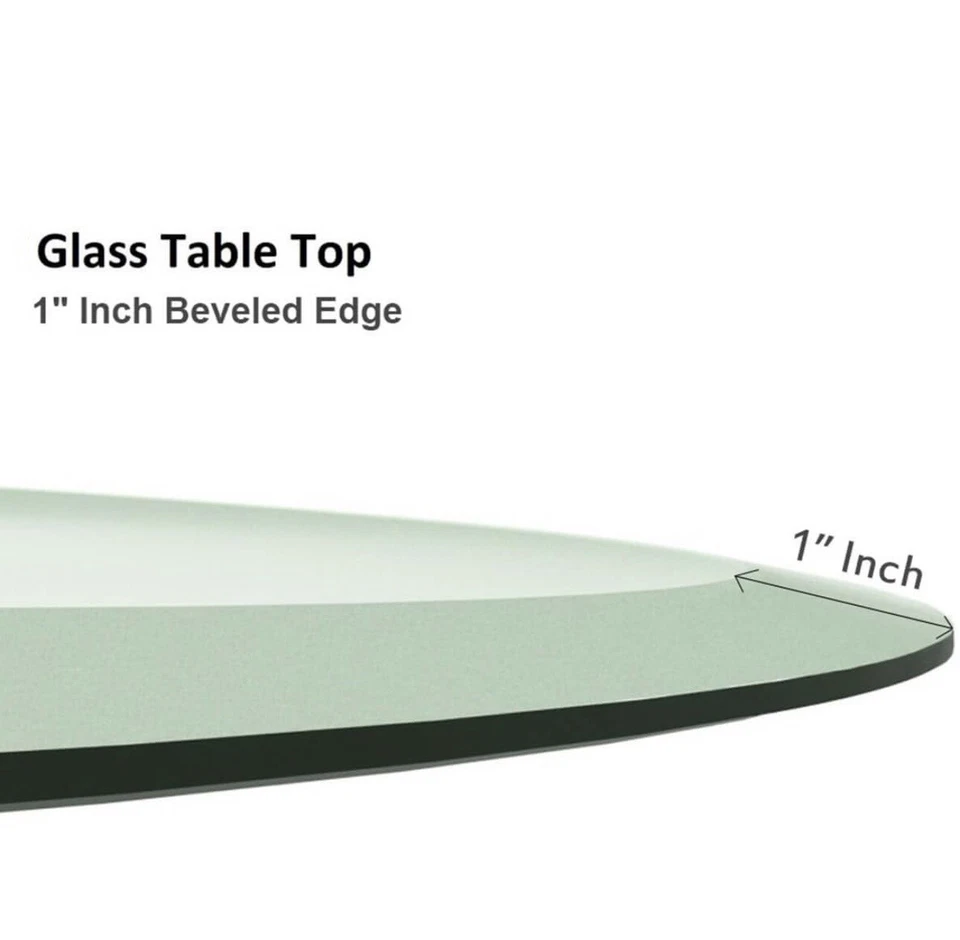 48” X 29.5” X 1/8” Oval Glass Table Top 1” Beveled - Image 2 of 4