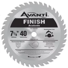 7-1/4 In. X 40-Tooth Finish Circular Saw Blade