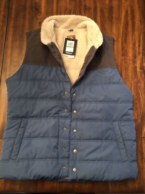 NEW Avalanche Moss Canvas Vest Jacket- Insulated, Poseidon/Asphalt Size Large