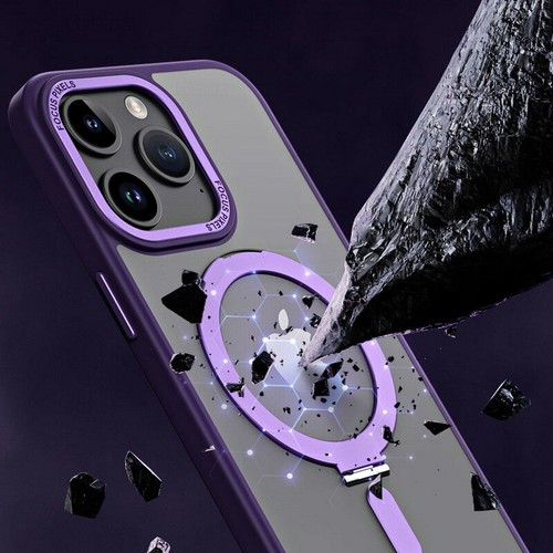For iPhone 16 Pro Max 15 14 13 12 Hybird Case Cover With Hidden Magnetic Stand - Picture 10 of 21