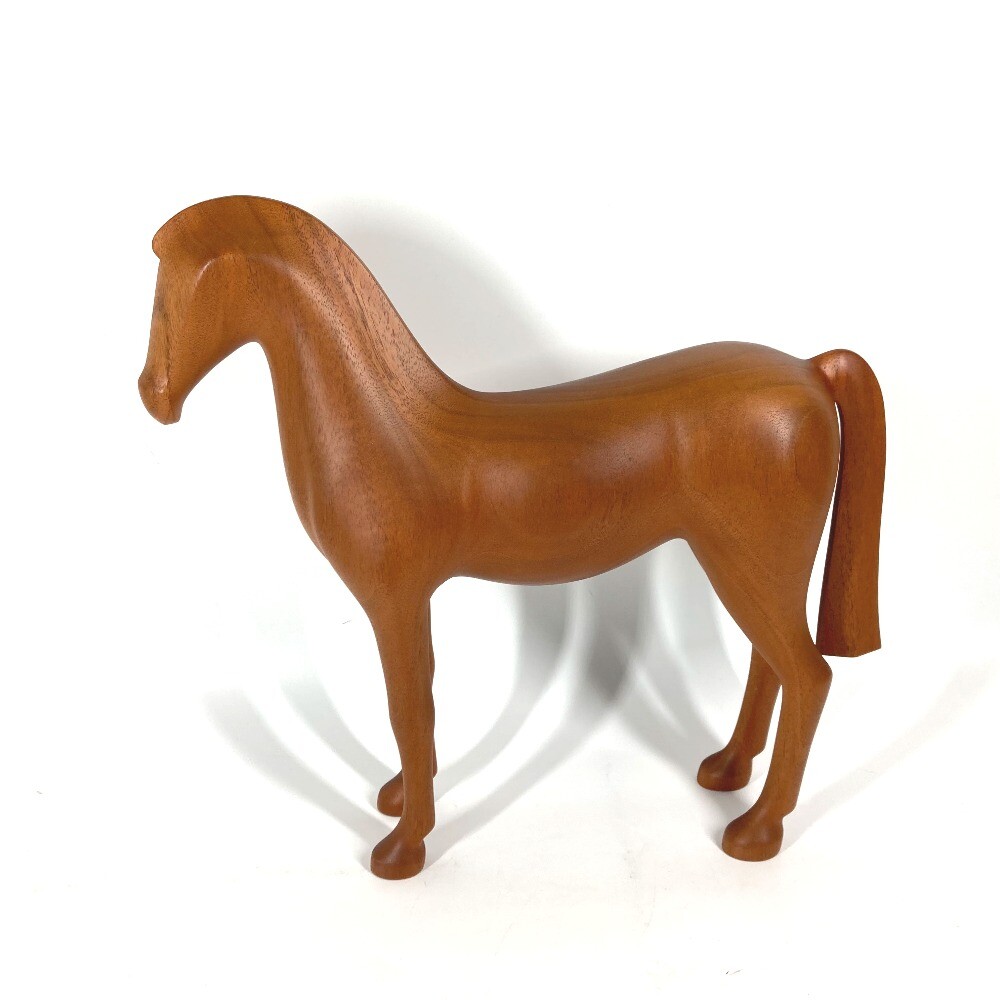 HERMES Allion Horse Cheval Figurine Interior object Wood