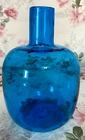 Vintage Hand Blown Blenko Glass Cobalt Blue Bud Vase 5 1/4"