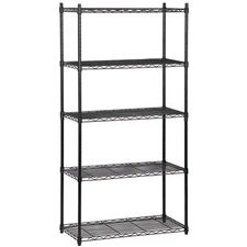 5-Shelf Steel Wire Tier Layer Shelving Holder Storage Rack Stable 30.1x14.2x63" 