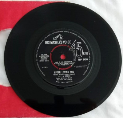 DELLA REESE, AFTER LOVING YOU, 1965 HMV LABEL,JAZZ,SOUL, VINYL EX+, SLEEVE EX.