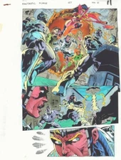 Fantastic Force #7 p.8 Color Guide Art - Team Splash - 1995 by John Kalisz