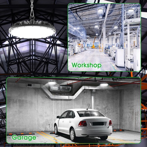 LED UFO Hallenbeleuchtung Industrie Werkstatt Strahler High Bay Hallenleuchten - Afbeelding 16 van 20