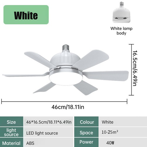 2in1 Modern Led Ceiling Fan with Light Dimmable E27 Bedroom Living Room Fan Lamp - Picture 24 of 26