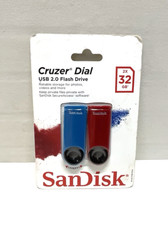 SanDisk Cruzer Dial USB 2.0 Flash Drive 2X 32GB New