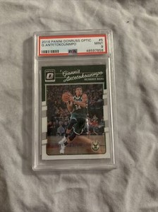 2016-17 Donruss Optic Purple Prizm #5 Giannis Antetokounmpo Bucks PSA 9 MINT