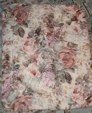 2pc Set Croscill Cotswold Standard Pillow Shams Floral Padded Flange Rope Trim