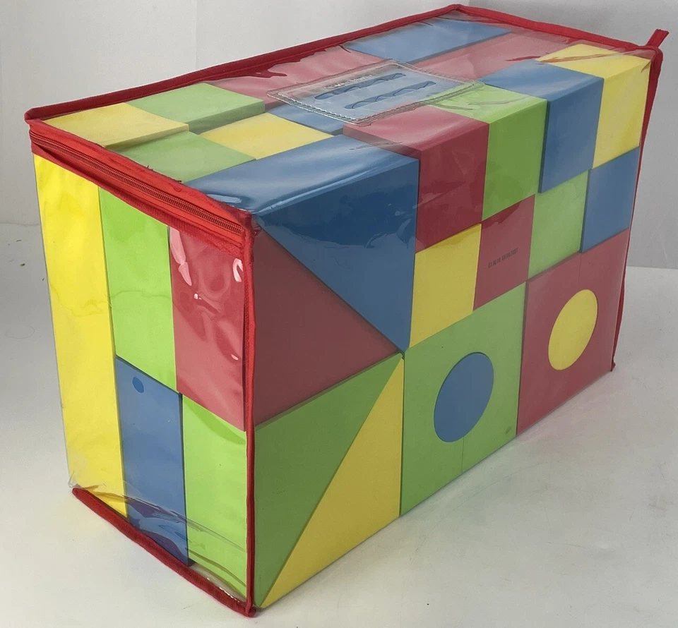 Edushape Big Foam Block Set Edu-Color 32 Pcs 9M+ Large Soft 2.75" Washable NEW - Image 4 of 4