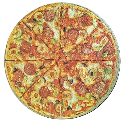 Vintage Springbok Mama Mia PIZZA 500+ pc Circular Jigsaw Puzzle COMPLETE PZL6048