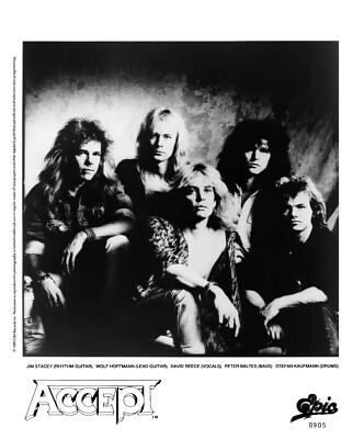Accept - Awesome Promo Photo 1989 - Eat The Heat - David Reece - Metal Heart