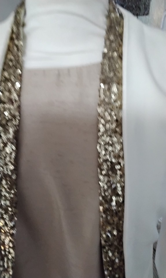 LOVELY LADIES H&M CREAM JACKET WITH GOLD TRIM SIZE EUR 38 eBay