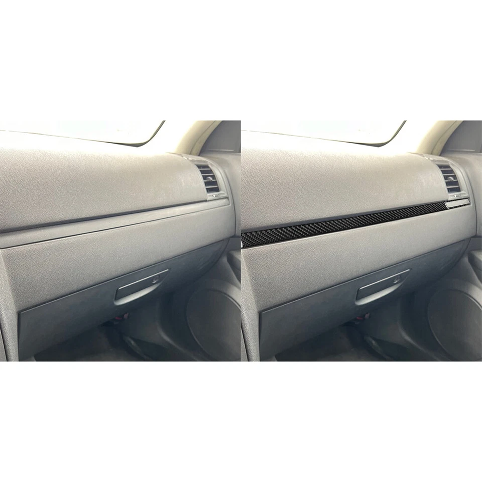 Painel de vinil fibra de carbono acabamento painel tira co-piloto para Dodge Charger 2008-10 - Imagem 4 de 4