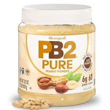  Pure Peanut Butter Powder - [2 Lb/32 Oz Jar] - No Added Sugar, No Added Salt