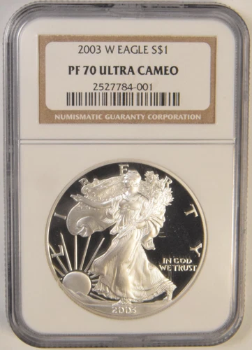 2003-W Silver Eagle NGC PF-70 Ultra Cameo #84-001