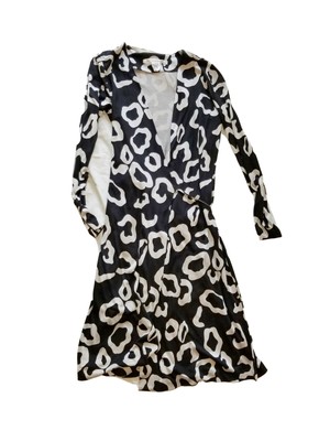 Diane Von Furstenberg Vintage Womens Floral Print Wrap Dress Multi Colored Size