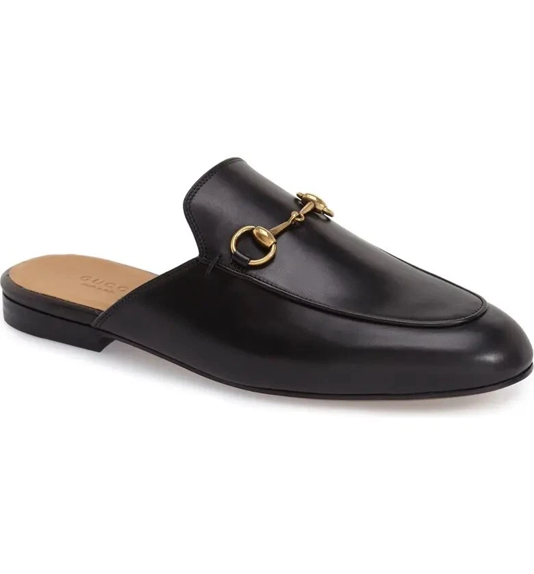 Gucci Princetown Mules Sz 39.5 in Nero Black Leather EUC eBay