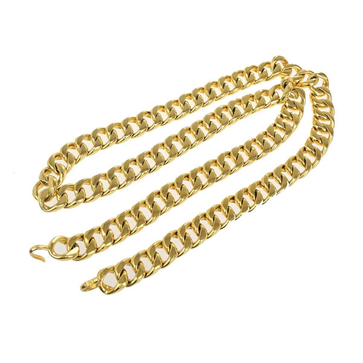 Gold  Color Chunky Cuban Chain Belt Women Gold Metal Chunky Chain Thick Links Skinny Belt Hip  main image 2