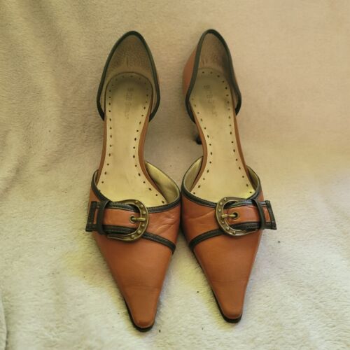 BCBG Girls Logo D'Orsay Pointed Heels Brown Shoes… - image 1