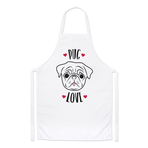 Mops Liebe Koch SchüRze - Hunde Hund Welpe Lustig Kochen-image
