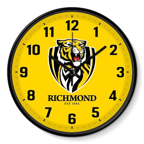 2025 AFL Team 30cm Logo Wall Clock Man Cave Bar Birthday Christmas Gift - Picture 33 of 39