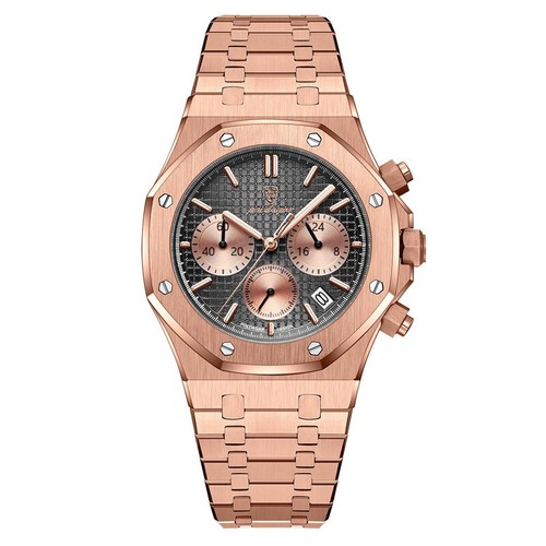 Mens Luxury Chronograph Quartz Wristwatch Business Waterproof Watch Luminous - Picture 15 of 28