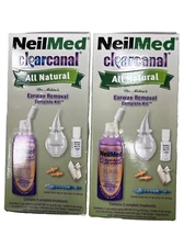LOT OF 2 NeilMed Clear Canal Ear Wax Removal Complete Kit 2.7 OZ EXP 03/2026