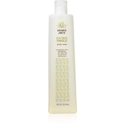 Trader Joe's Body Wash Tea Tree Tingle 16 ounce Tea Tree,Eucalyptus,Peppermint