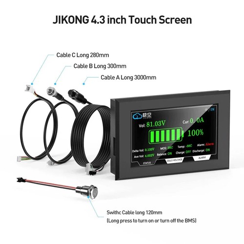 JK BMS 4S-8S 12V 24V Li-Ion LiFePo4 Batterie Auto LKW Start w/2A Active Balance - Picture 12 of 29