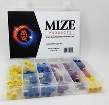 Mize Wire 100 Pc Insulated Lug Assortment 4GA 6GA 8GA Made in USA Free Shipping