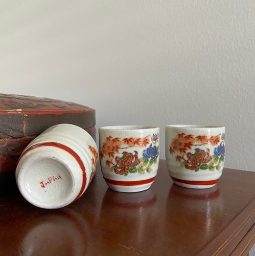 Antikes Trio Sake Tassen Made In Japan - Bild 3 von 4