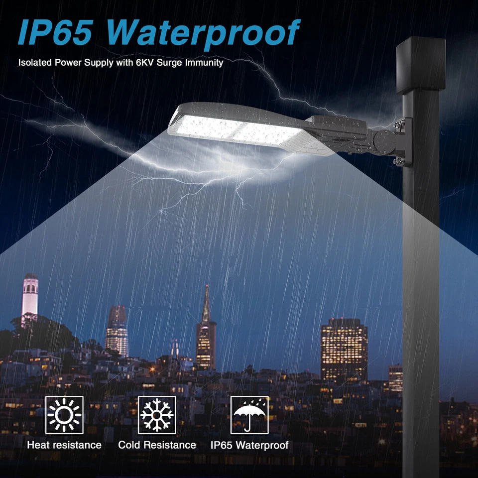 Lote de luces LED de estacionamiento 320 W para luces de calle de carretera zapatero poste accesorio Foto 3 de 4